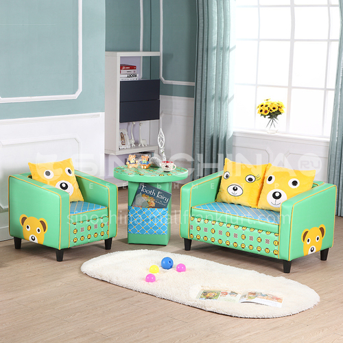 BF-Children Fashion Wooden Frame Structure PVC Leather Sofa